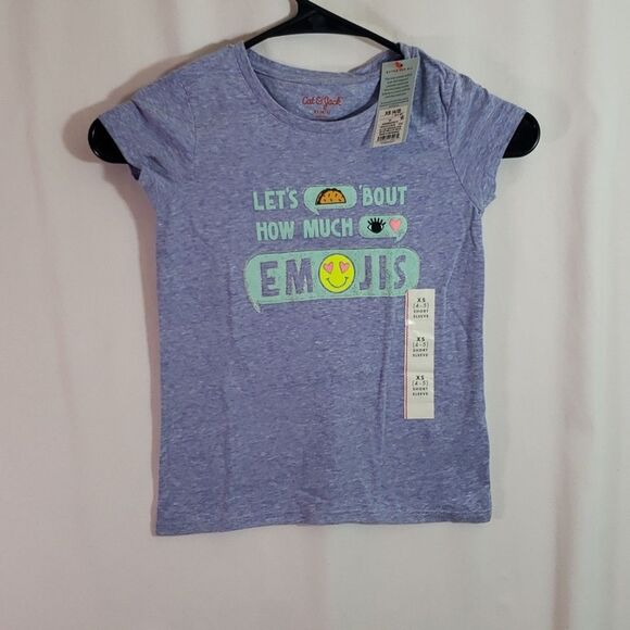 Cat & Jack Other - Cat and Jack Girls Emoji Shirt XS 4/5 (AE)